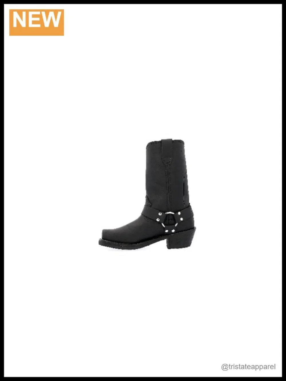 Women's Western Mid-Calf Boots Leather Harness Snoot Toe Goodyear Welt Pull-On